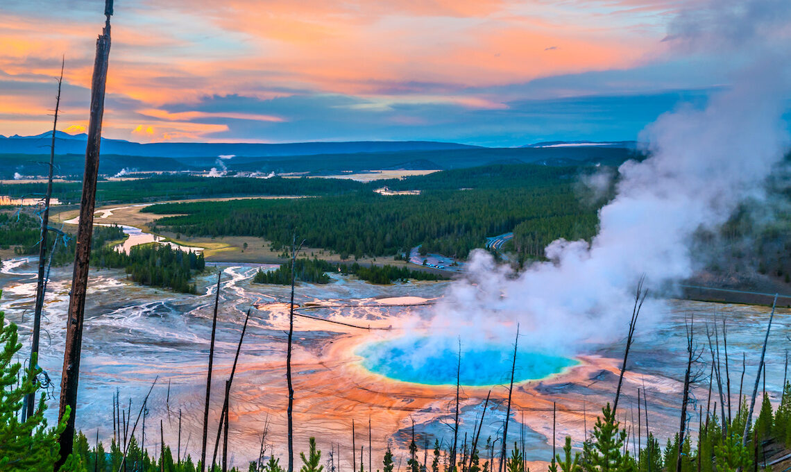 Grand Prismatic Geyser Yellowstone National Park Wyoming